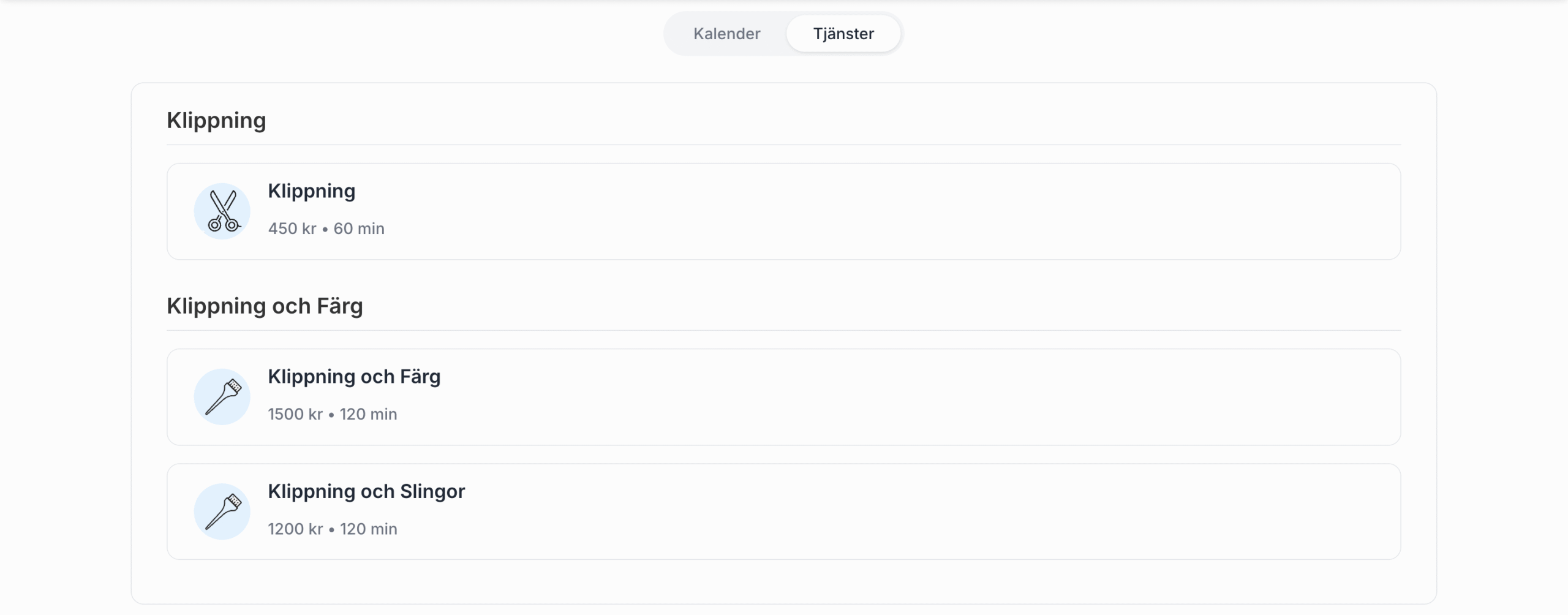 Bokaboo bokningssystem för tjänster
